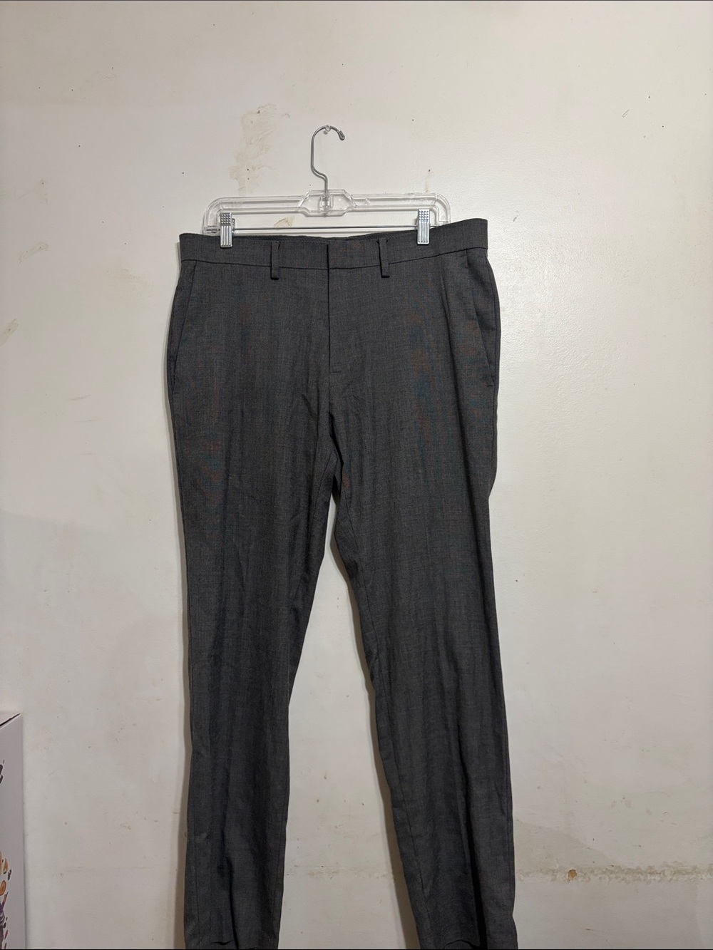 Kenneth Cole Reaction Men's Charcoal Dress Pants - Straight Slim Fit